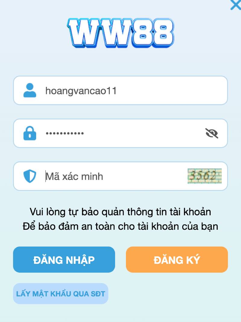 Cách đăng nhập WW88 trên phiên bản web